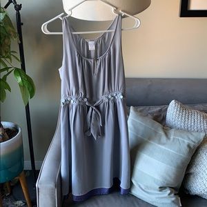 Esley gray dress with purple accent size S